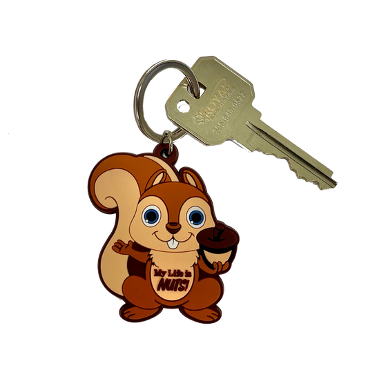 Nutmeg the Chipmunk PVC Keychain or Zipper Pull