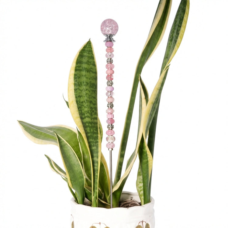 Garden Stakes - Crackle Glass