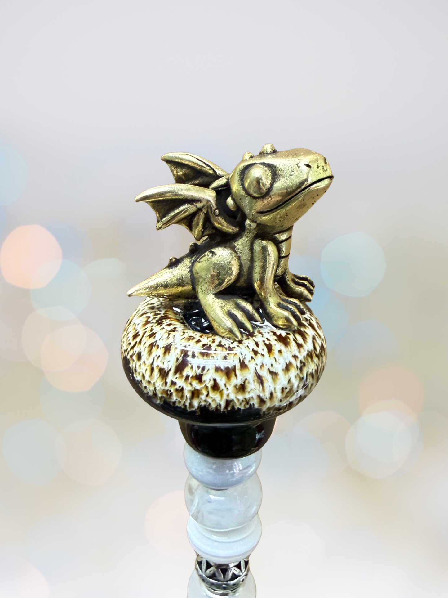 Fairy Garden Suncatcher Stakes | Ceramic Dragon Dave White