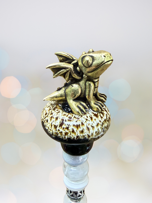 Fairy Garden Suncatcher Stakes | Ceramic Dragon Dave White