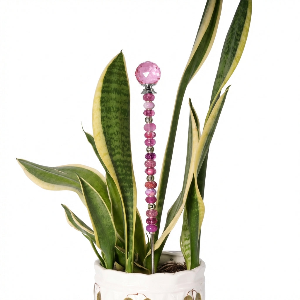 Fairy Garden Suncatcher Stakes | Faceted Pink