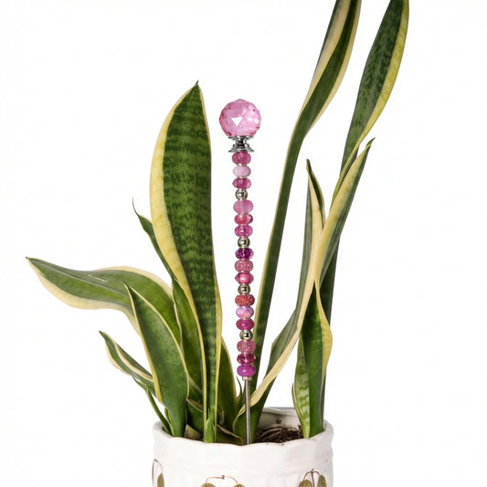 Fairy Garden Suncatcher Stakes | Faceted Pink