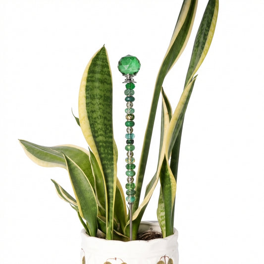 Fairy Garden Suncatcher Stakes | Faceted Dark Green