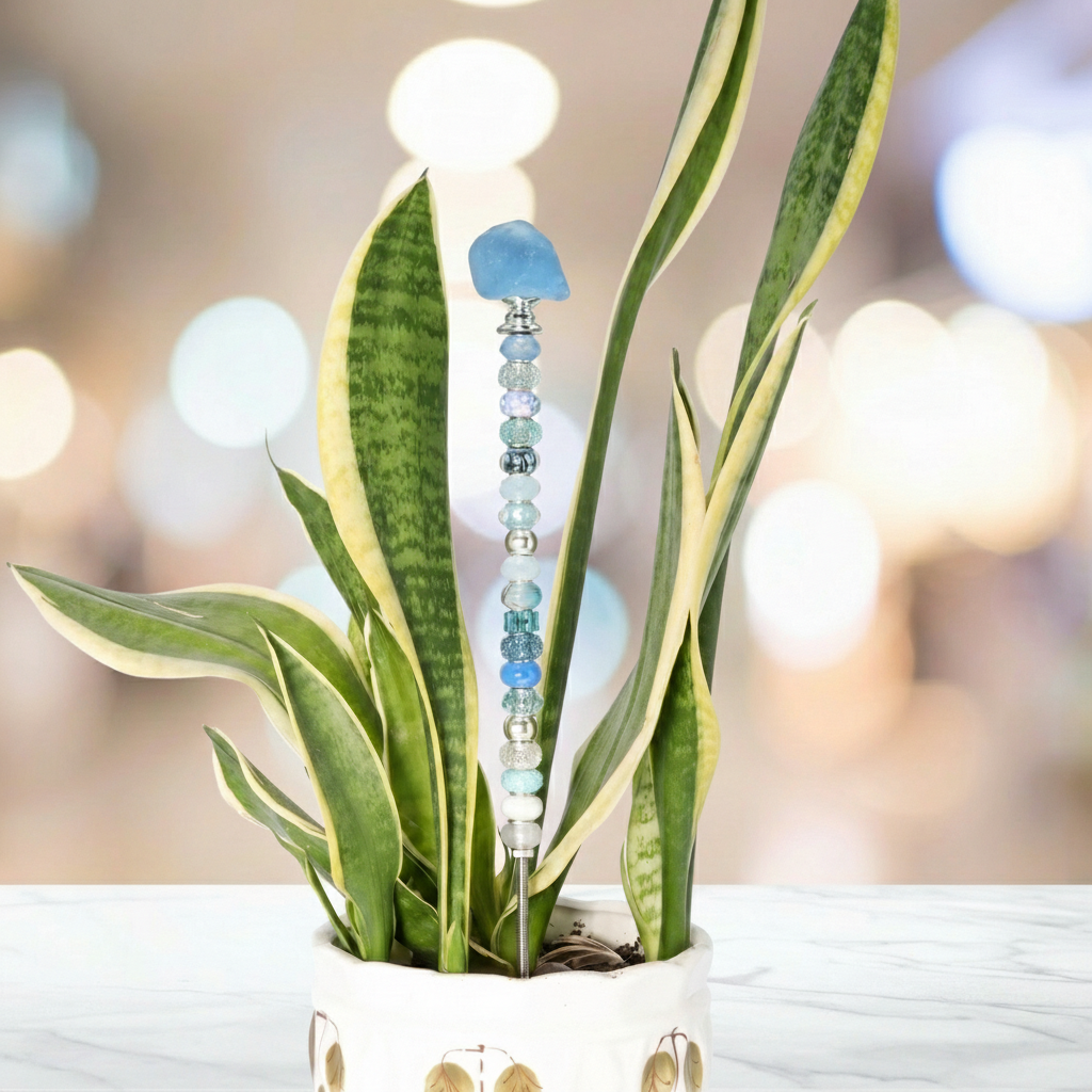 Fairy Garden Suncatcher Stakes | Beach Glass Blue