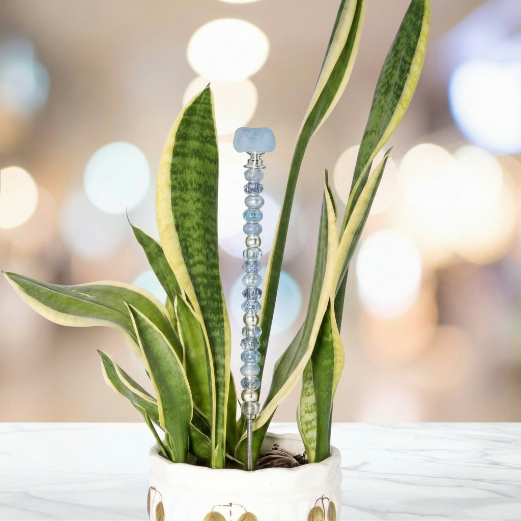 Fairy Garden Suncatcher Stakes | Beach Glass Light Blue