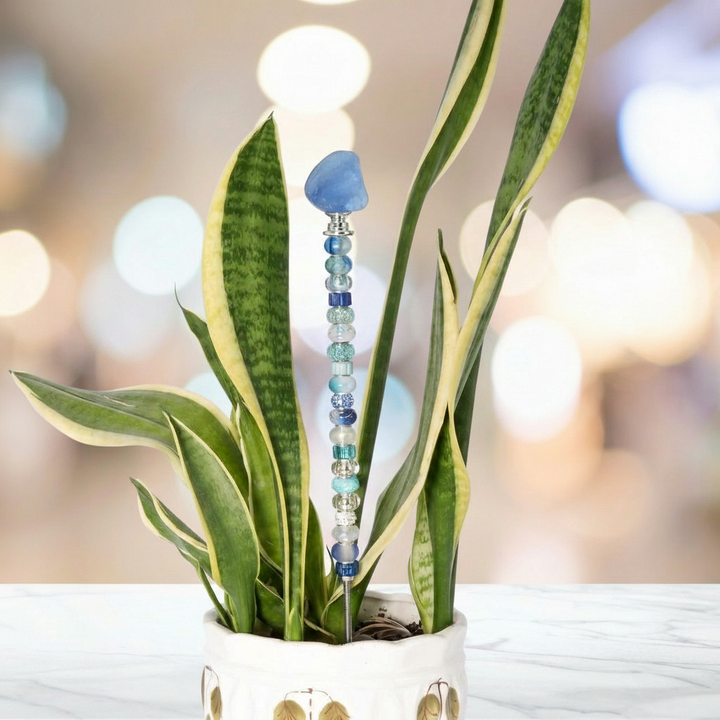 Fairy Garden Suncatcher Stakes | Beach Glass Medium Blue