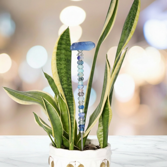 Fairy Garden Suncatcher Stakes | Beach Glass Blue