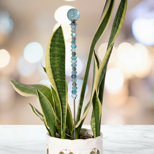 Fairy Garden Suncatcher Stakes | Bubble Ball Light Blue
