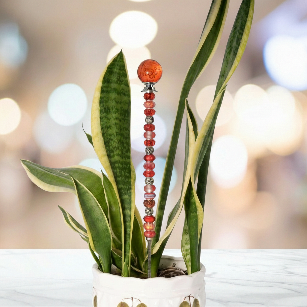 Fairy Garden Suncatcher Stakes | Bubble Ball Orange