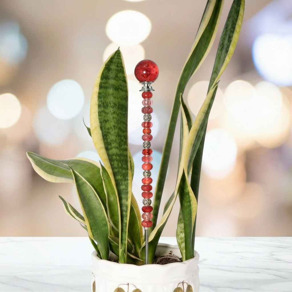 Fairy Garden Suncatcher Stakes | Bubble Ball Red