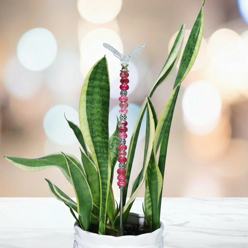 Fairy Garden Suncatcher Stakes | Butterfly Dark Red