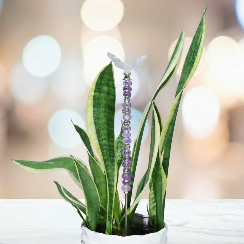 Fairy Garden Suncatcher Stakes | Butterfly Light Purple