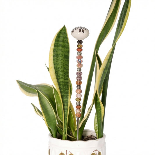 Fairy Garden Suncatcher Stakes | Ceramic Round Blush