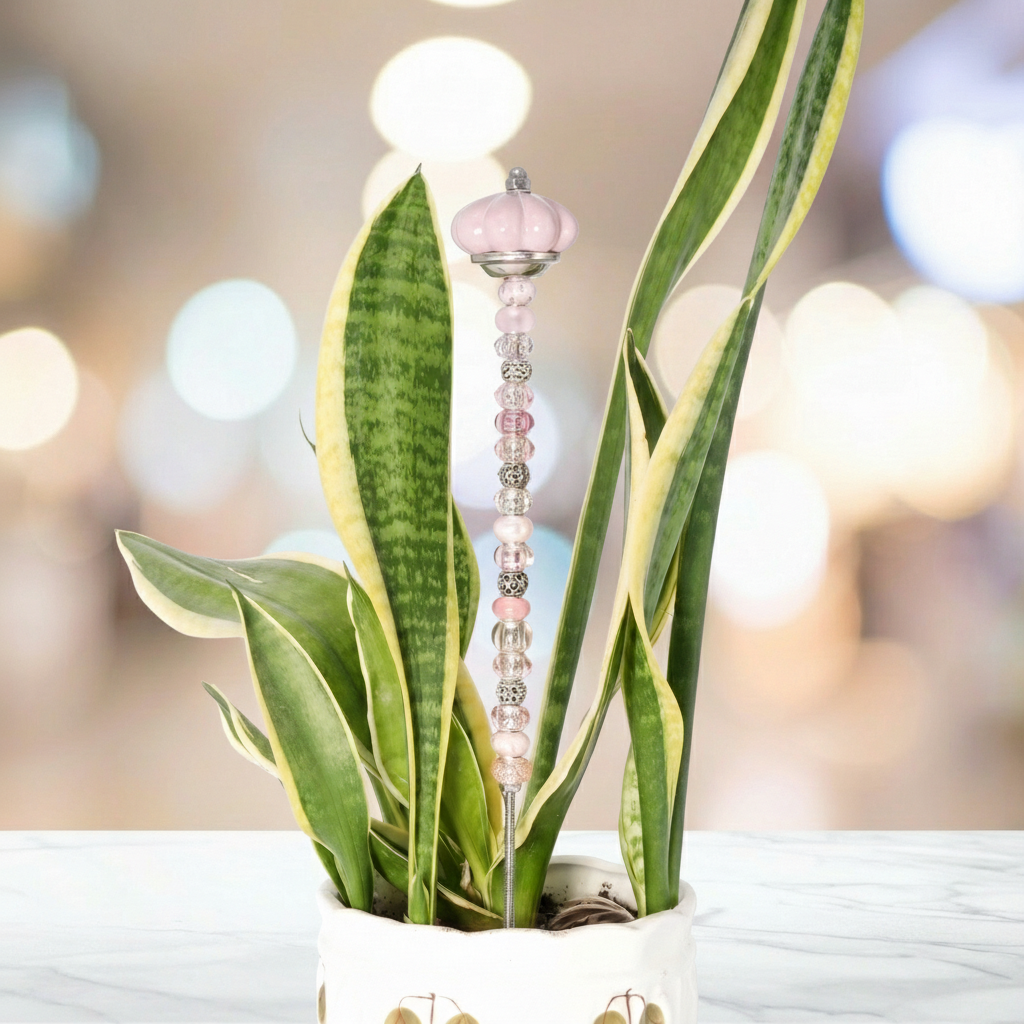 Fairy Garden Suncatcher Stakes | Ceramic Fluted Pink