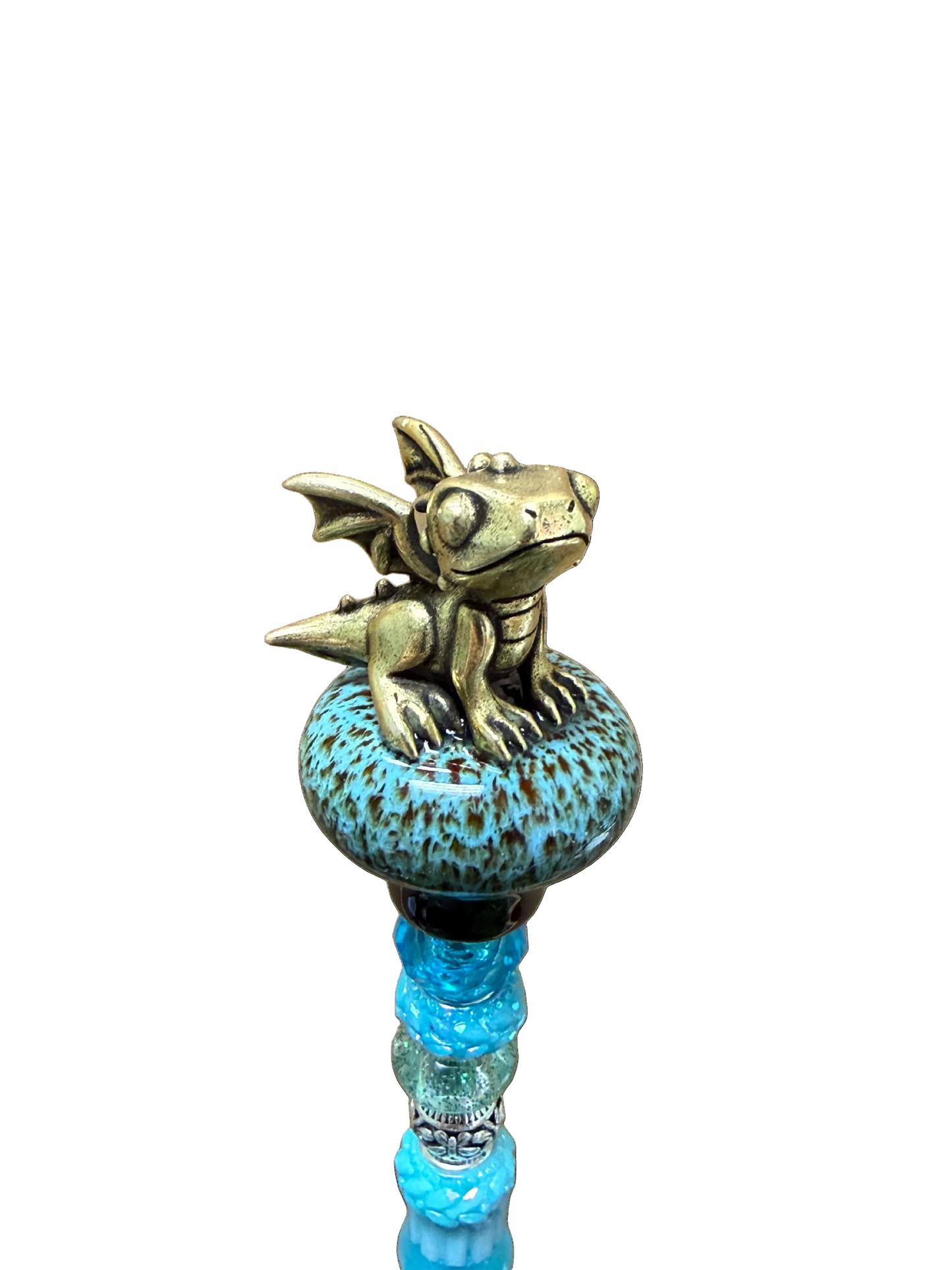 Fairy Garden Suncatcher Stakes | Ceramic Dragon Dave Blue