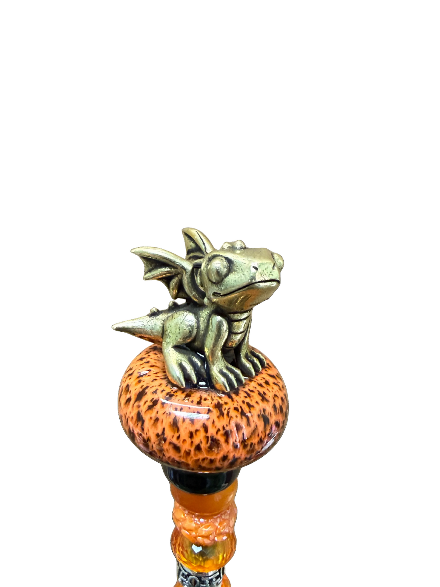 Fairy Garden Suncatcher Stakes | Ceramic Dragon Dave Orange
