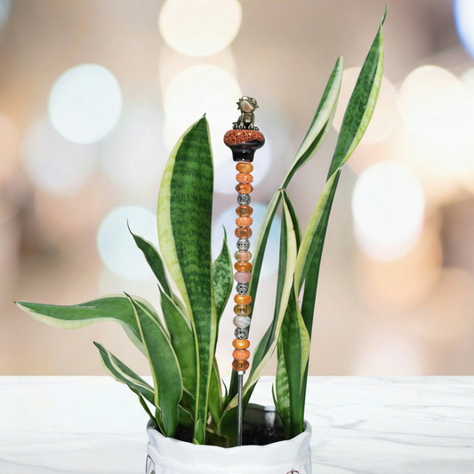 Fairy Garden Suncatcher Stakes | Ceramic Dragon Dave Orange