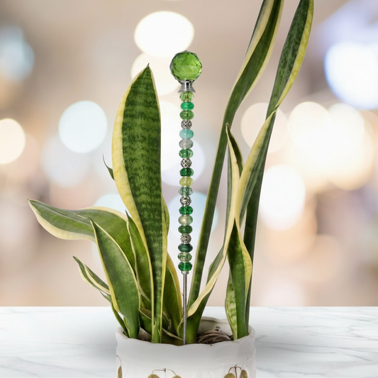 Fairy Garden Suncatcher Stakes | Faceted Green