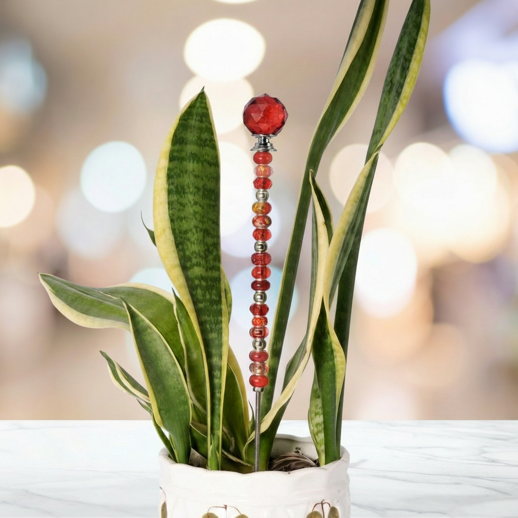 Fairy Garden Suncatcher Stakes | Faceted Red