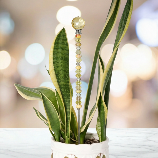 Fairy Garden Suncatcher Stakes | Faceted Yellow