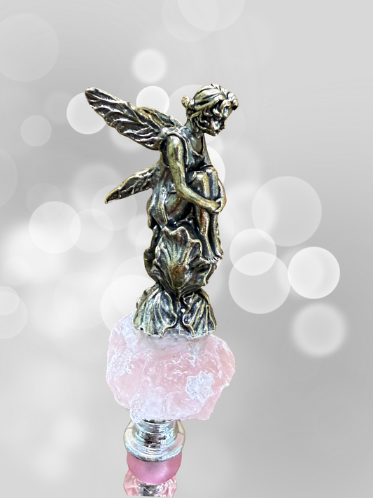 Fairy Garden Suncatcher Stakes | Fairy Pink Quartz