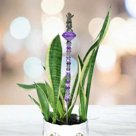 Fairy Garden Suncatcher Stakes | Fairy Purple Diamond