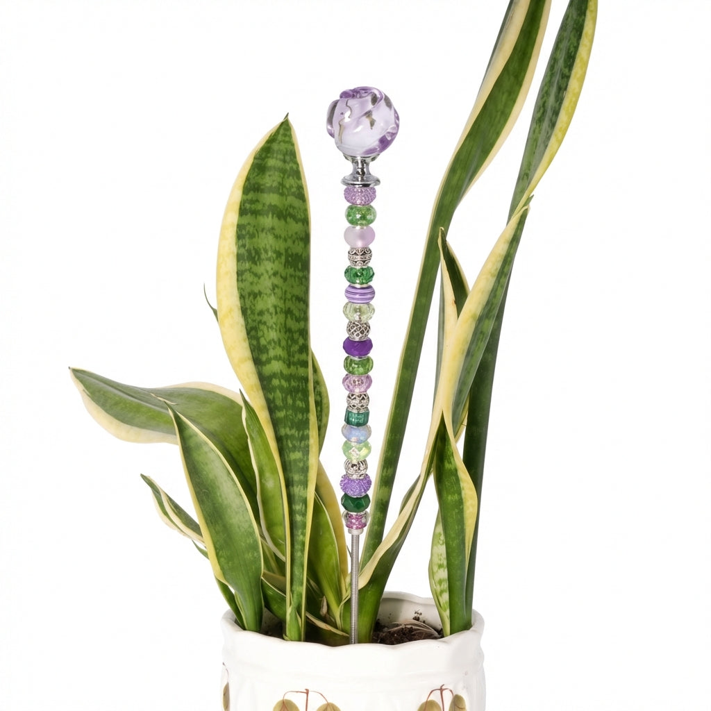 Fairy Garden Suncatcher Stakes | Rosebud Purple