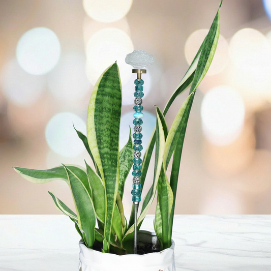 Fairy Garden Suncatcher Stakes | Rosette Turquoise (gold)
