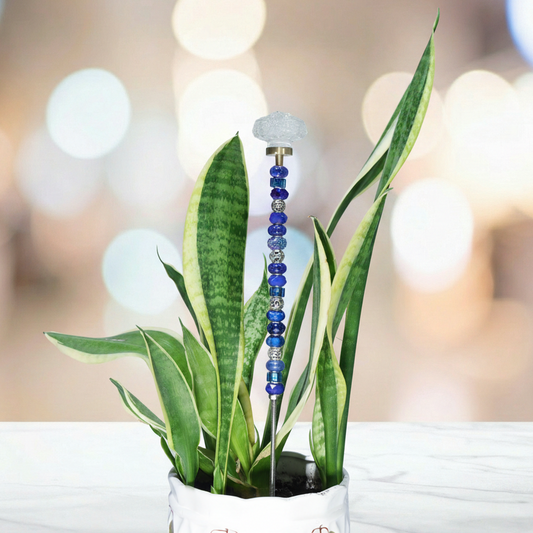 Fairy Garden Suncatcher Stakes | Rosette Dark Blue (gold)