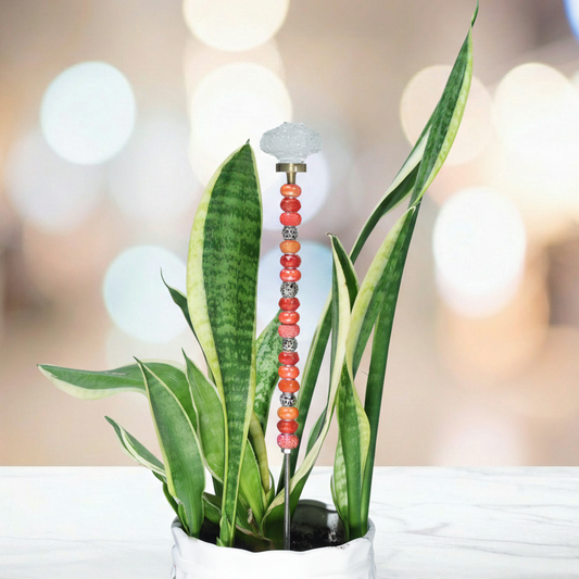 Fairy Garden Suncatcher Stakes | Rosette Dark Orange (gold)