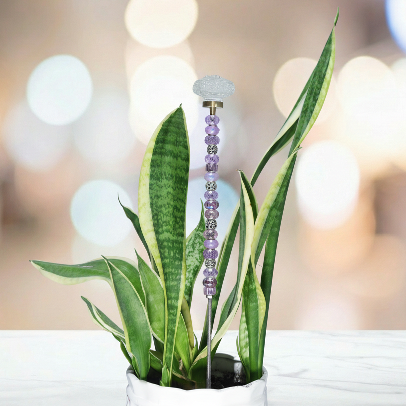 Fairy Garden Suncatcher Stakes | Rosette Light Purple (gold)