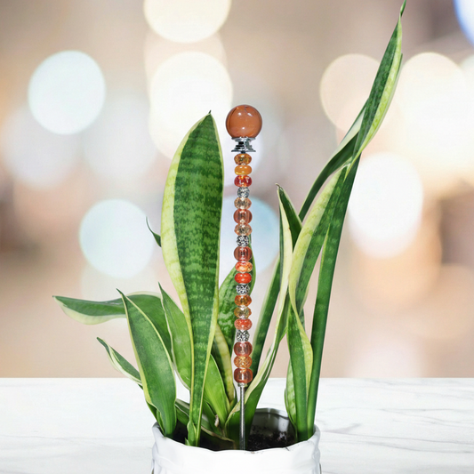 Fairy Garden Suncatcher Stakes | Sphere Orange