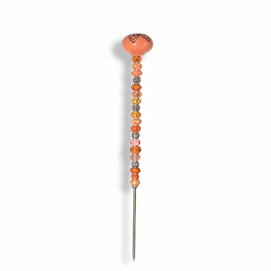 Fairy Garden Suncatcher Stakes | Ceramic Round Orange