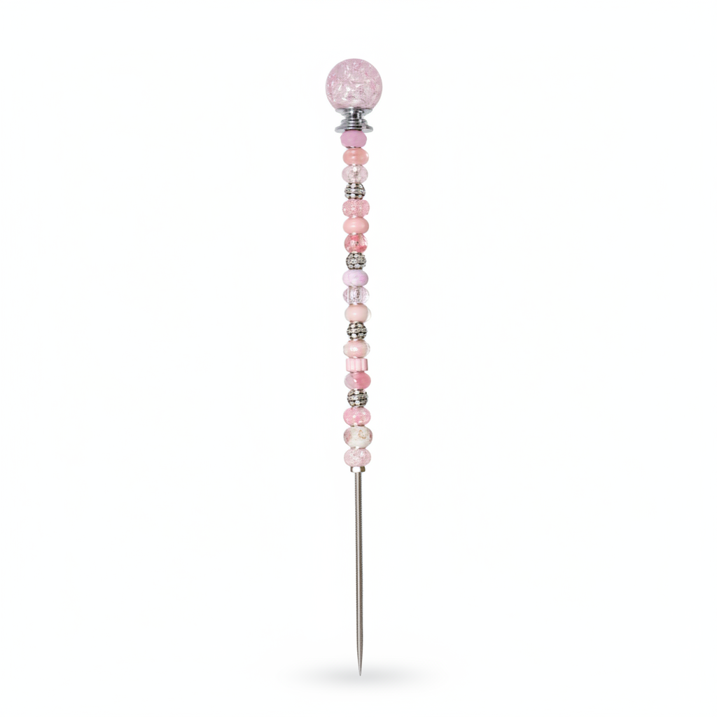 Fairy Garden Suncatcher Stakes | Crackle Glass Pink