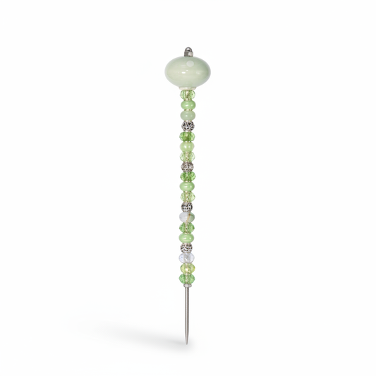 Fairy Garden Suncatcher Stakes | Ceramic Polka Dots Green
