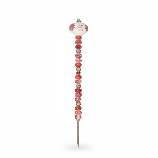 Fairy Garden Suncatcher Stakes | Ceramic Round Red