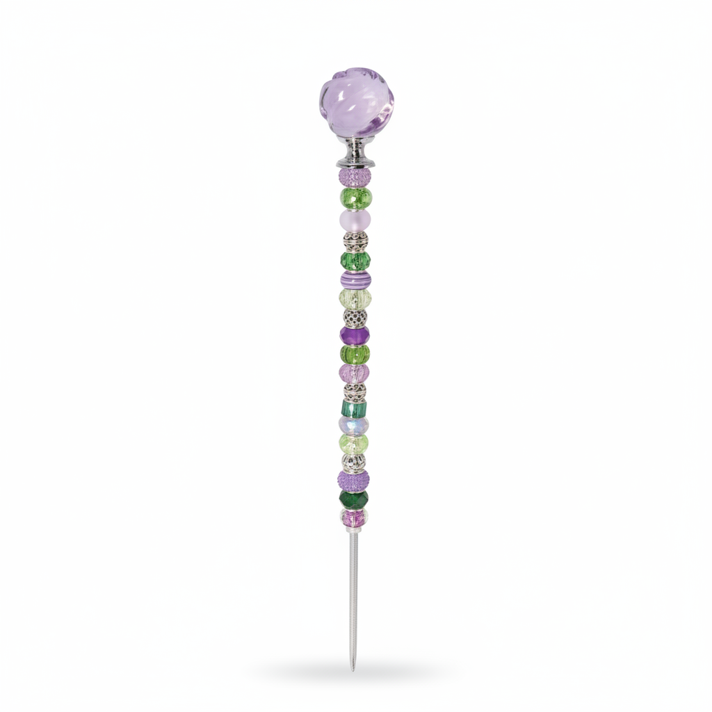 Fairy Garden Suncatcher Stakes | Rosebud Purple