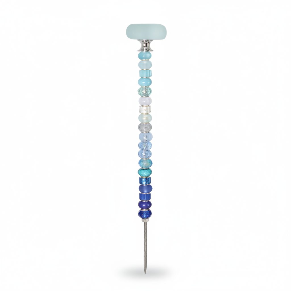 Fairy Garden Suncatcher Stakes | Beach Glass Blue Gradient