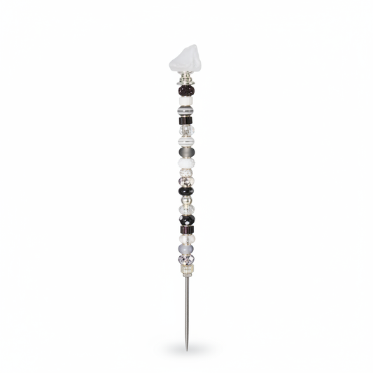 Fairy Garden Suncatcher Stakes | Beach Glass White with Black