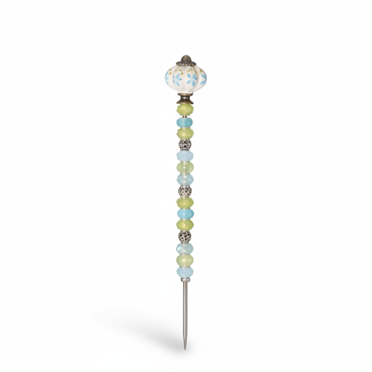 Fairy Garden Suncatcher Stakes | Ceramic Fluted Blue