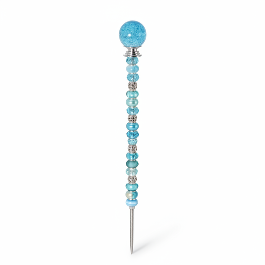 Fairy Garden Suncatcher Stakes | Crackle Glass Light Blue