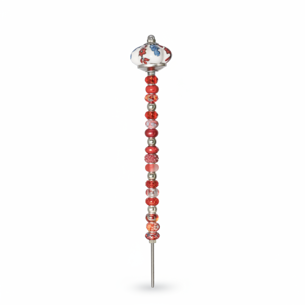 Fairy Garden Suncatcher Stakes | Ceramic Fluted Red