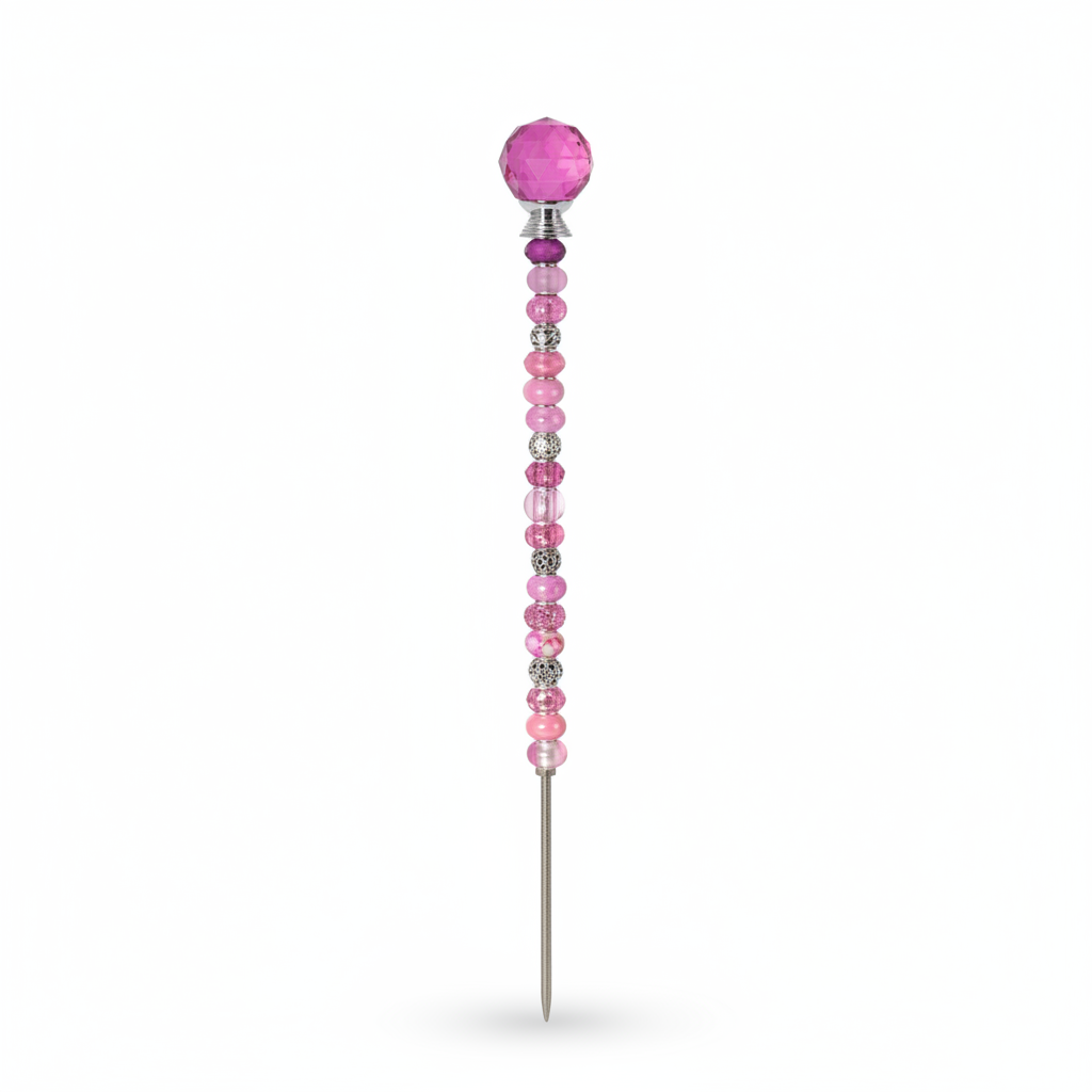 Fairy Garden Suncatcher Stakes | Faceted Dark Pink