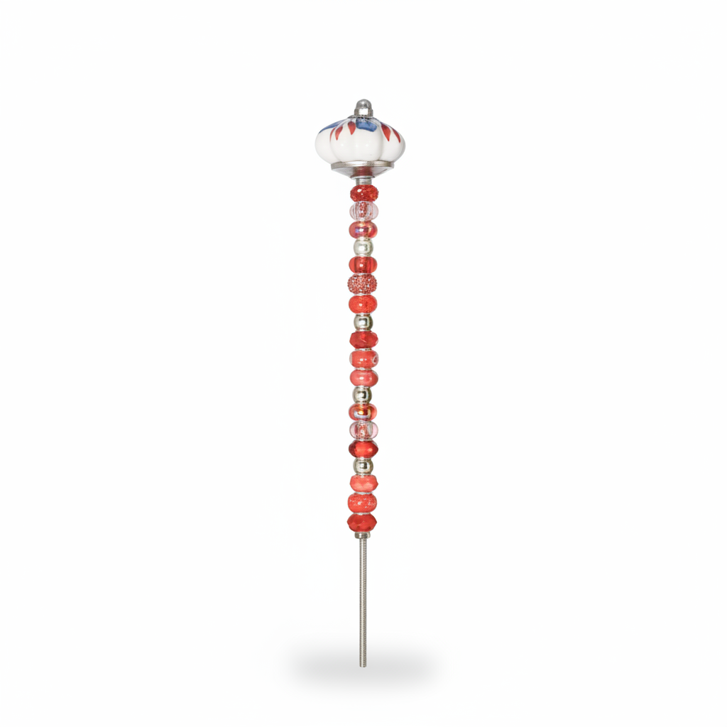 Fairy Garden Suncatcher Stakes | Ceramic Fluted Red