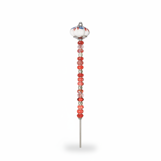 Fairy Garden Suncatcher Stakes | Ceramic Fluted Red