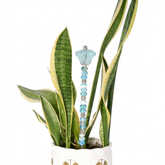 Fairy Garden Suncatcher Stakes | Pressed Glass Blue