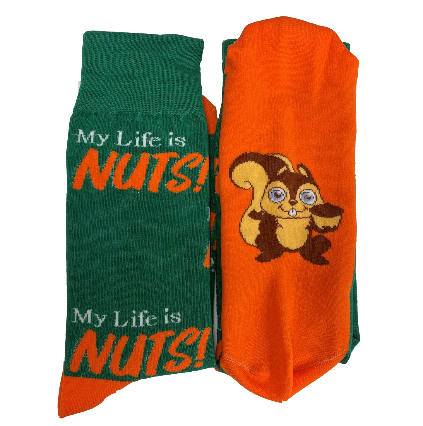 Nutmeg the Chipmunk Green Socks