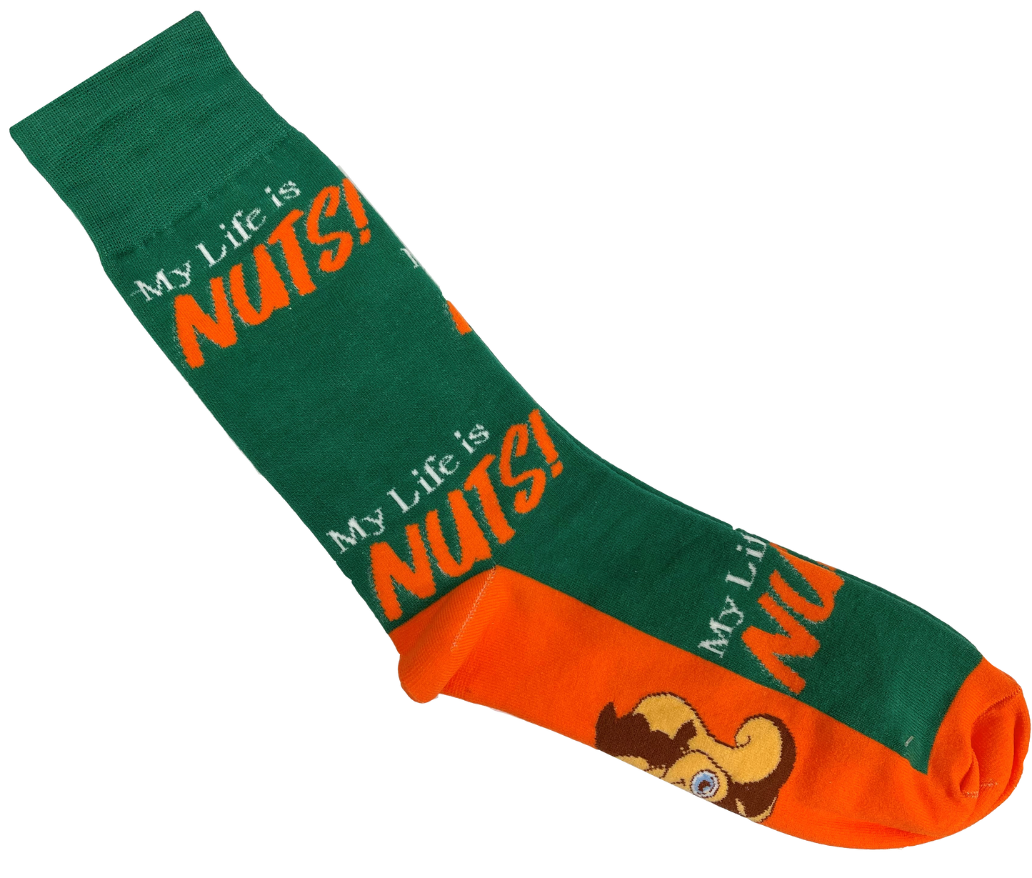 Nutmeg the Chipmunk Green Socks