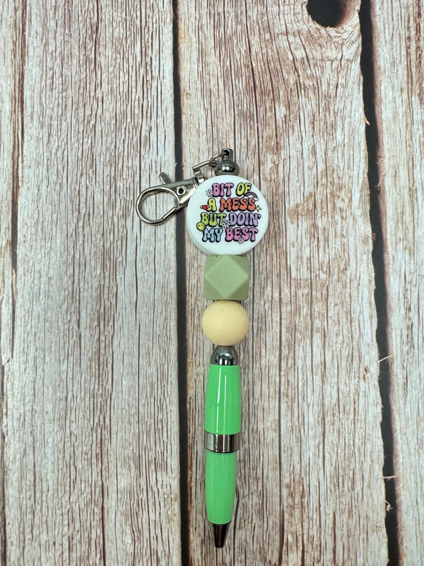 Bit of a Mess But Doing My Best Pens with Clasp - 6 Colors to Choose From