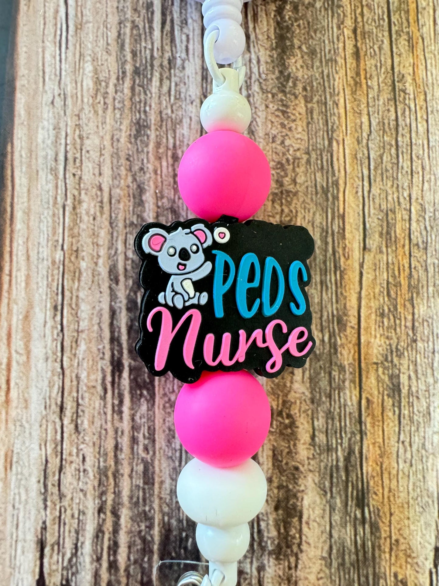 Peds Nurse Badge Reel - 3 Designs Available Whimsical Funny Badge Reel for Nurses